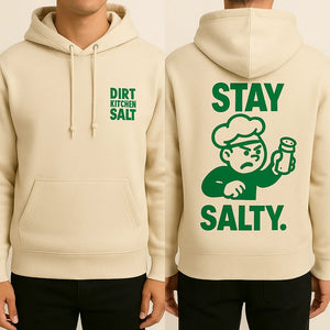 Hoodie: STAY SALTY. (Beige, Green)